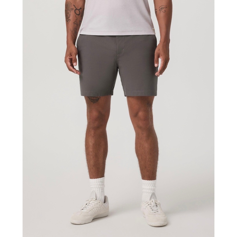 Vuori Meta Shorts Mens 36 Charcoal Grey Performance Stretch Technical Chino 8in